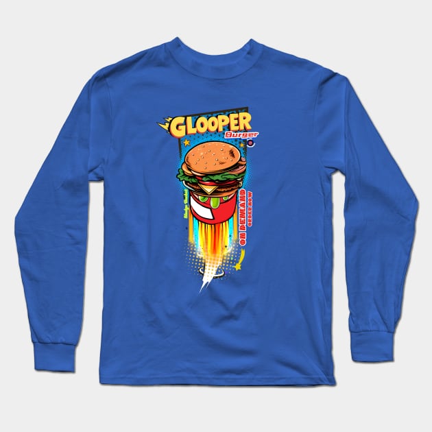 Glooper Space burger on demand "Call Now" Long Sleeve T-Shirt by Invad3rDiz